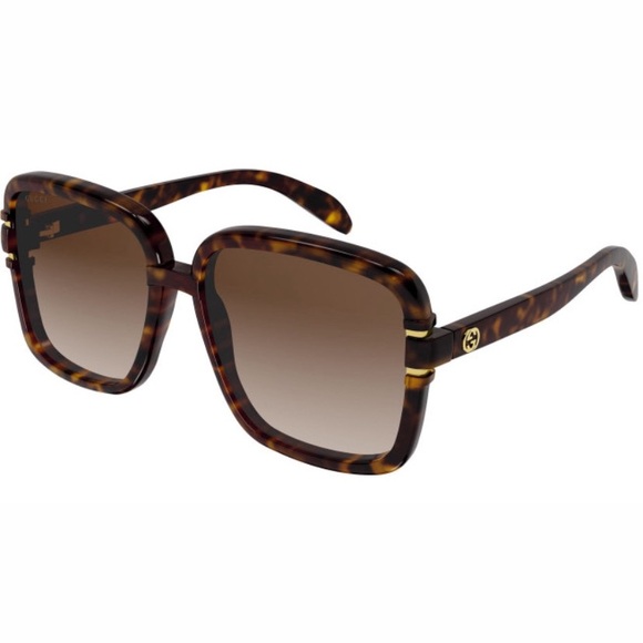 NEW AUTHENTIC GUCCI HAVANA SUNGLASSES GUCCI WOMEN BROWN SUNGLASSES - Picture 3 of 5